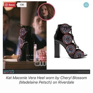 KAT MACONIE Vera Patent Leather Open Toe Embellished Boots Size 36